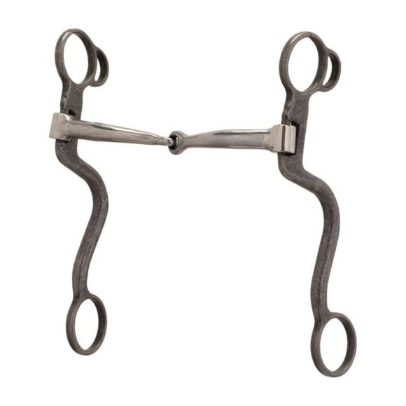 Weaver Leather S Shank 7" Cheek Sweet Iron Snaffle - Buffed Black - 25200-00 - Picture 1 of 3